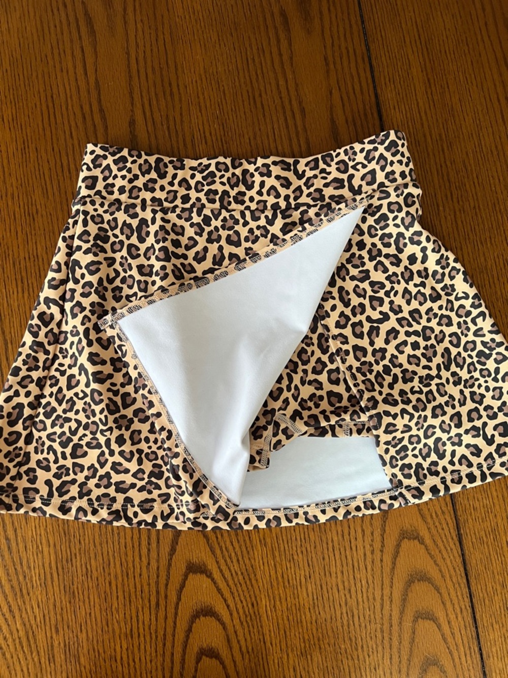 Leopard Print Skort in Tan and Black